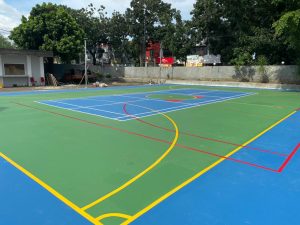 Contoh layout lapangan multifungsi untuk beberapa cabang olahraga
