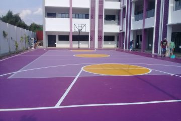 Jasa pembuatan lapangan basket hard court acrylic Bandar Lampung profesional - PT Wira Konstruksi"